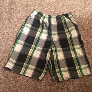 Faded Glory Elastic Waste Plaid Shorts